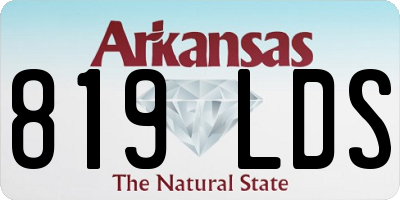 AR license plate 819LDS