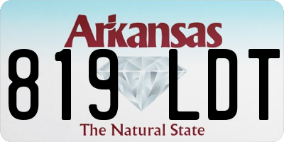 AR license plate 819LDT