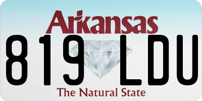 AR license plate 819LDU