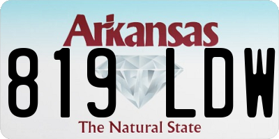 AR license plate 819LDW