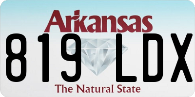 AR license plate 819LDX