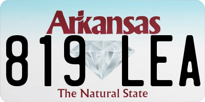 AR license plate 819LEA