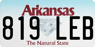 AR license plate 819LEB