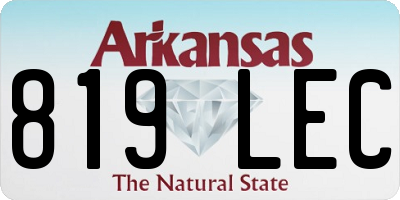 AR license plate 819LEC