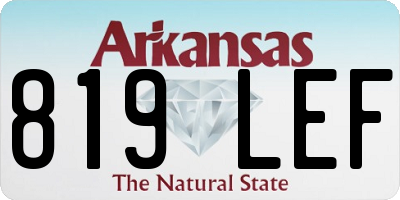 AR license plate 819LEF
