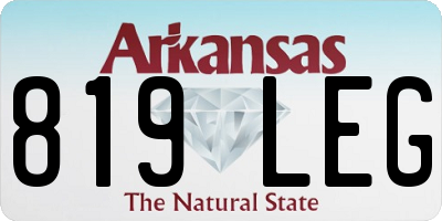 AR license plate 819LEG