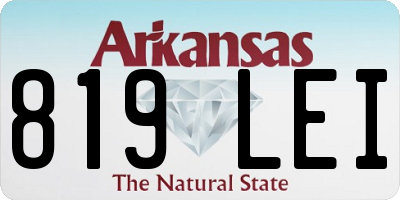 AR license plate 819LEI