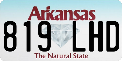 AR license plate 819LHD