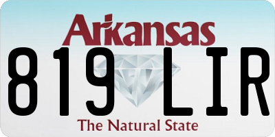 AR license plate 819LIR