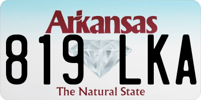 AR license plate 819LKA