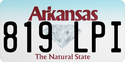 AR license plate 819LPI