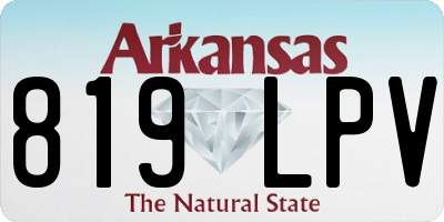 AR license plate 819LPV
