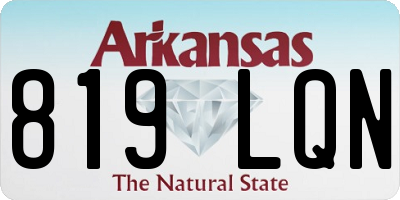 AR license plate 819LQN