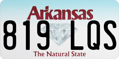 AR license plate 819LQS