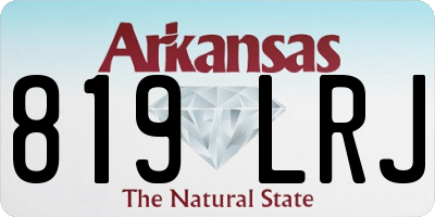AR license plate 819LRJ