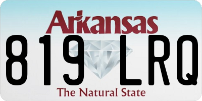 AR license plate 819LRQ
