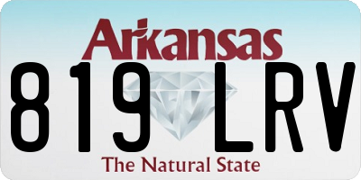 AR license plate 819LRV