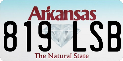 AR license plate 819LSB