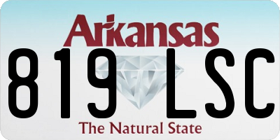 AR license plate 819LSC