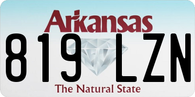 AR license plate 819LZN