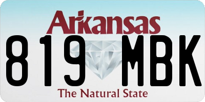 AR license plate 819MBK