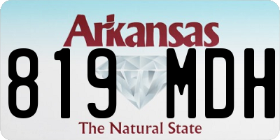 AR license plate 819MDH