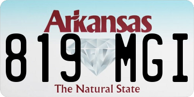 AR license plate 819MGI