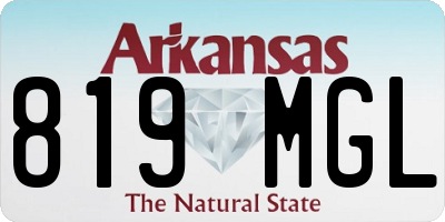 AR license plate 819MGL