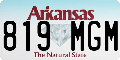 AR license plate 819MGM