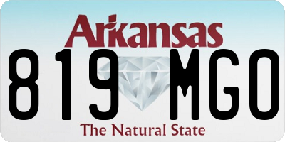 AR license plate 819MGO