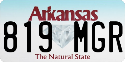 AR license plate 819MGR