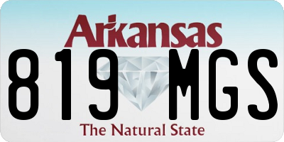 AR license plate 819MGS