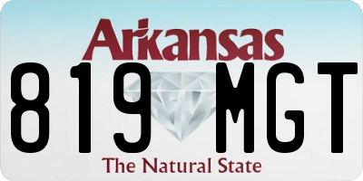 AR license plate 819MGT