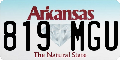 AR license plate 819MGU