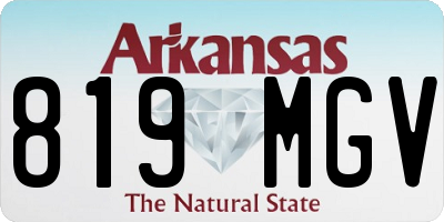 AR license plate 819MGV