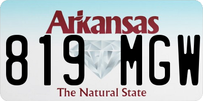 AR license plate 819MGW