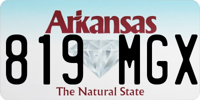 AR license plate 819MGX