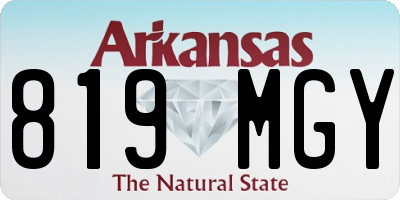 AR license plate 819MGY
