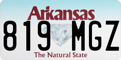 AR license plate 819MGZ