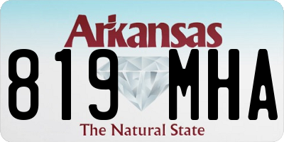 AR license plate 819MHA