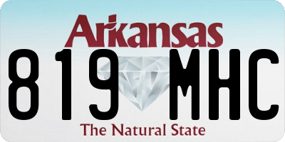 AR license plate 819MHC