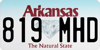 AR license plate 819MHD