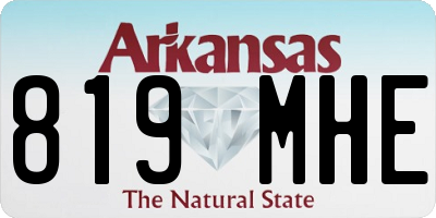 AR license plate 819MHE