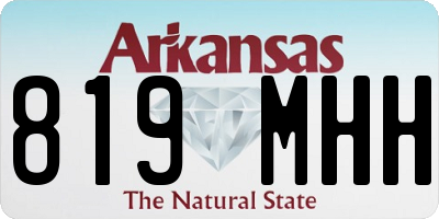 AR license plate 819MHH