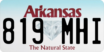 AR license plate 819MHI