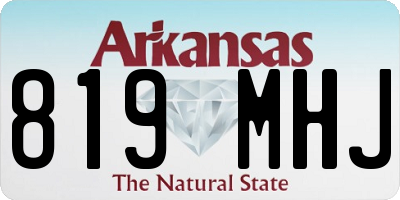 AR license plate 819MHJ
