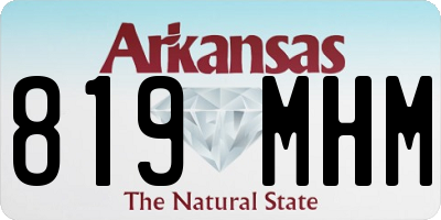 AR license plate 819MHM