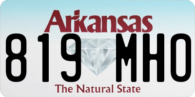AR license plate 819MHO