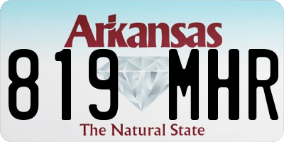 AR license plate 819MHR