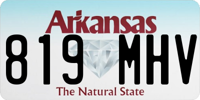 AR license plate 819MHV
